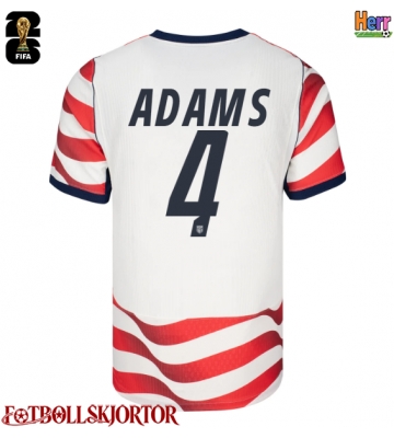 Förenta stater Tyler Adams #4 Hemmatröja VM 2026 Kortärmad